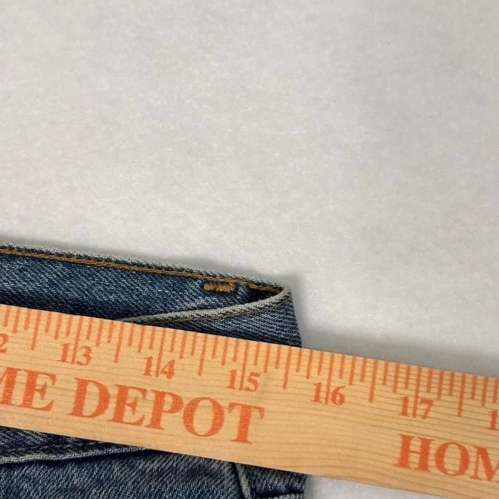 VTG 90s Tommy Hilfiger Freedom Jeans Made USA Baggy Flag Pocket Denim Size 31x32